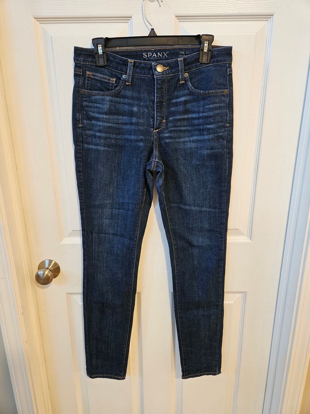 SPANX The Slim Skinny Jeans Womens 29 Dark Wash Stretch Shaping Denim